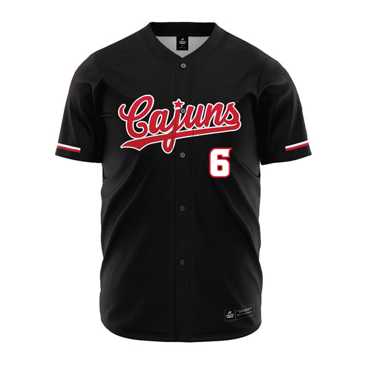 Louisiana - NCAA Baseball : Mark Collins - Black Jersey-0