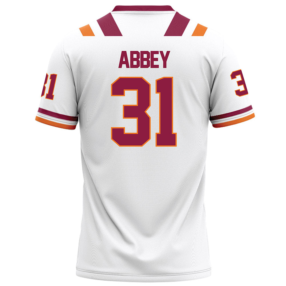 Virginia Tech - NCAA Football : Jason Abbey - White Football Jersey-1