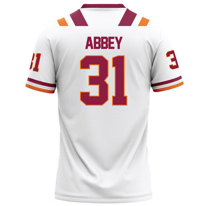 Virginia Tech - NCAA Football : Jason Abbey - White Football Jersey-1