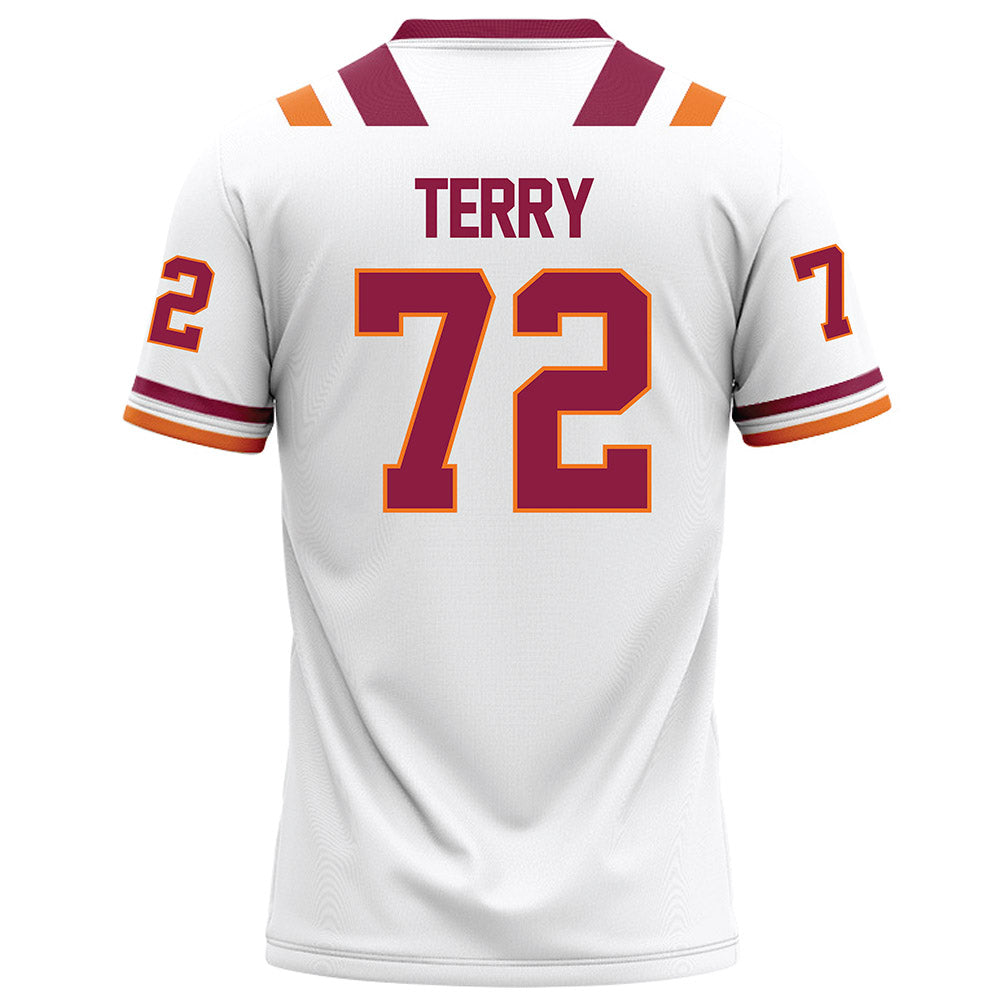Virginia Tech - NCAA Football : Justin Terry - White Football Jersey-1
