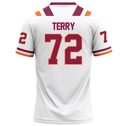 Virginia Tech - NCAA Football : Justin Terry - White Football Jersey-1