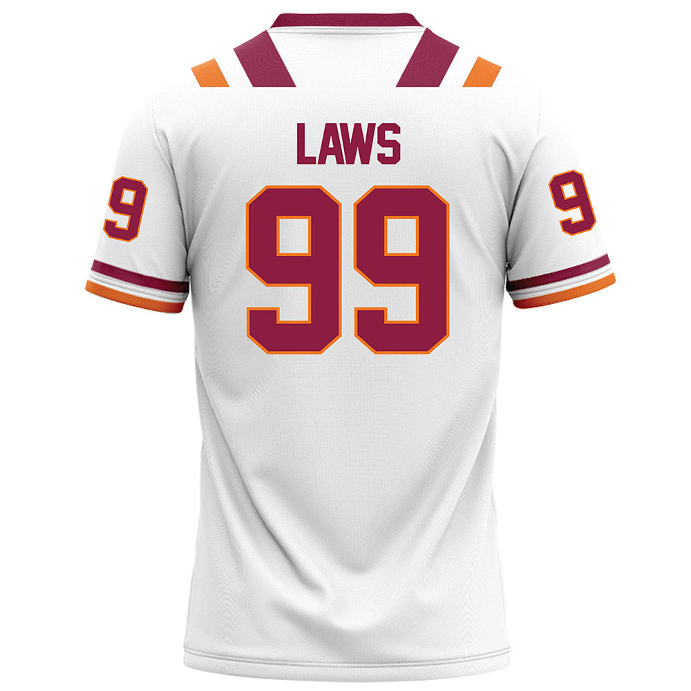 Virginia Tech - NCAA Football : Emmett Laws - White Football Jersey-1