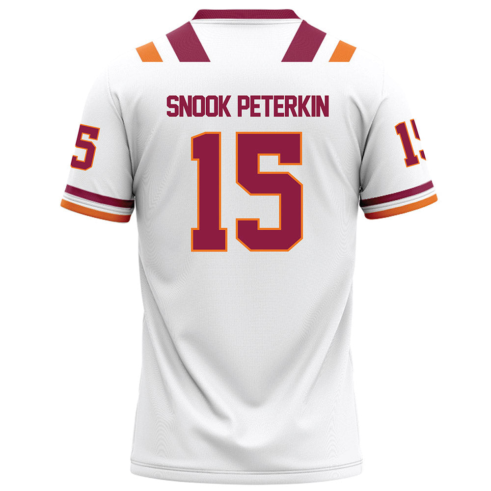 Virginia Tech - NCAA Football : Shamarius "Snook" Peterkin - White Football Jersey-1