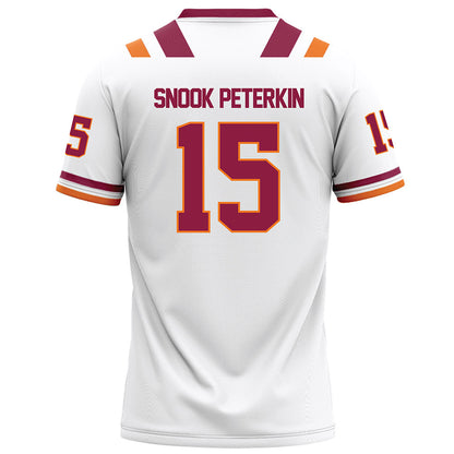 Virginia Tech - NCAA Football : Shamarius "Snook" Peterkin - White Football Jersey-1