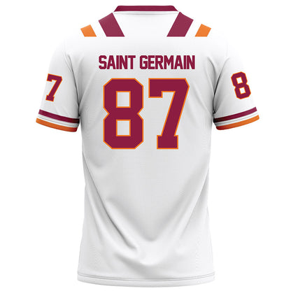 Virginia Tech - NCAA Football : Harrison Saint Germain - White Football Jersey-1