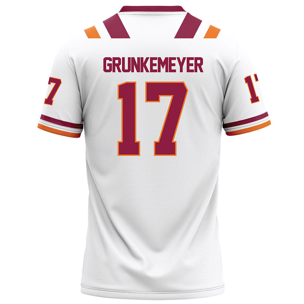 Virginia Tech - NCAA Football : Ethan Grunkemeyer - White Football Jersey-1