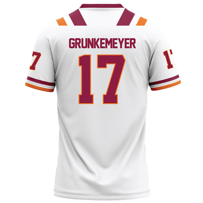 Virginia Tech - NCAA Football : Ethan Grunkemeyer - White Football Jersey-1