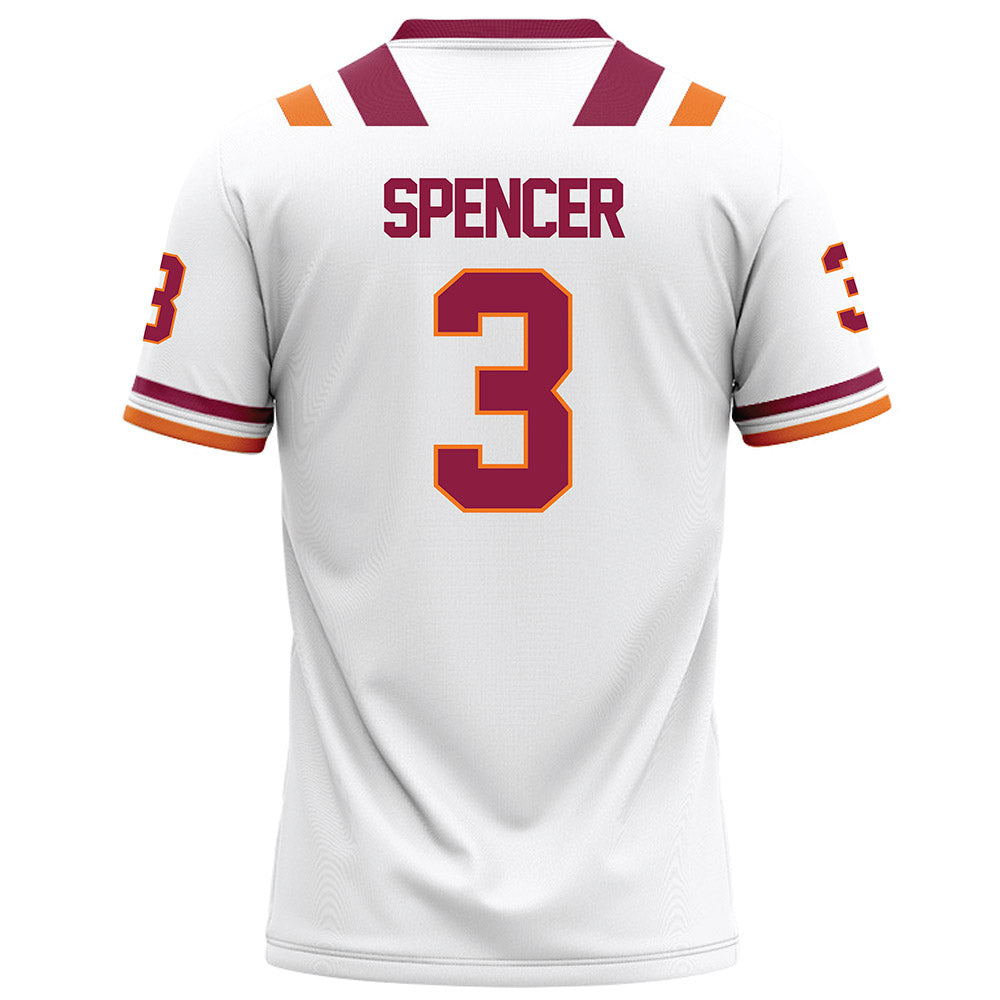 Virginia Tech - NCAA Football : Kaleb Spencer - White Football Jersey-1