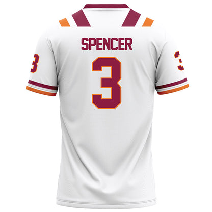 Virginia Tech - NCAA Football : Kaleb Spencer - White Football Jersey-1