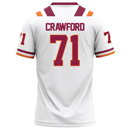 Virginia Tech - NCAA Football : Gavin Crawford - White Football Jersey-1