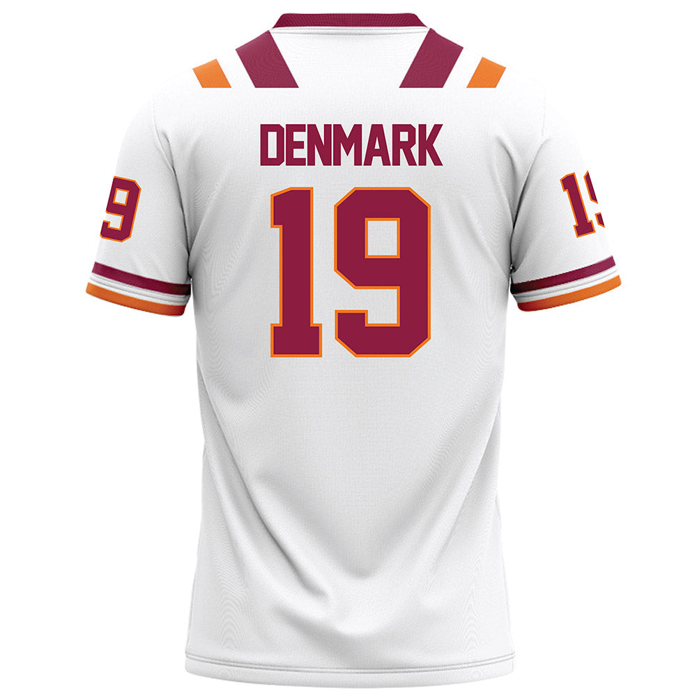 Virginia Tech - NCAA Football : Tyseer Denmark - White Football Jersey-1