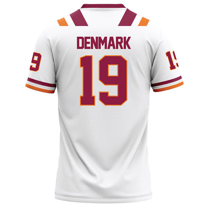 Virginia Tech - NCAA Football : Tyseer Denmark - White Football Jersey-1