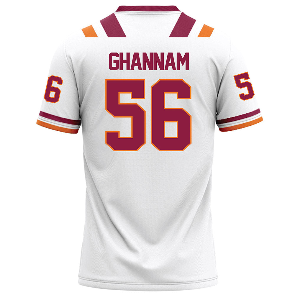 Virginia Tech - NCAA Football : Layth Ghannam - White Football Jersey-1
