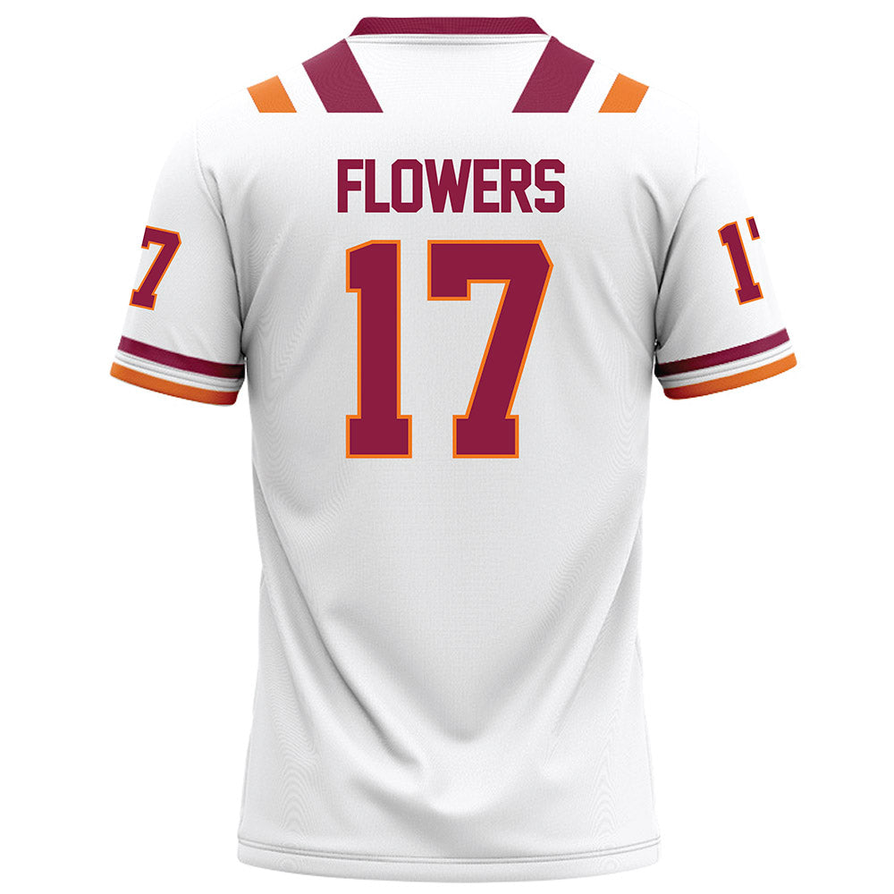 Virginia Tech - NCAA Football : Tyson Flowers - White Football Jersey-1