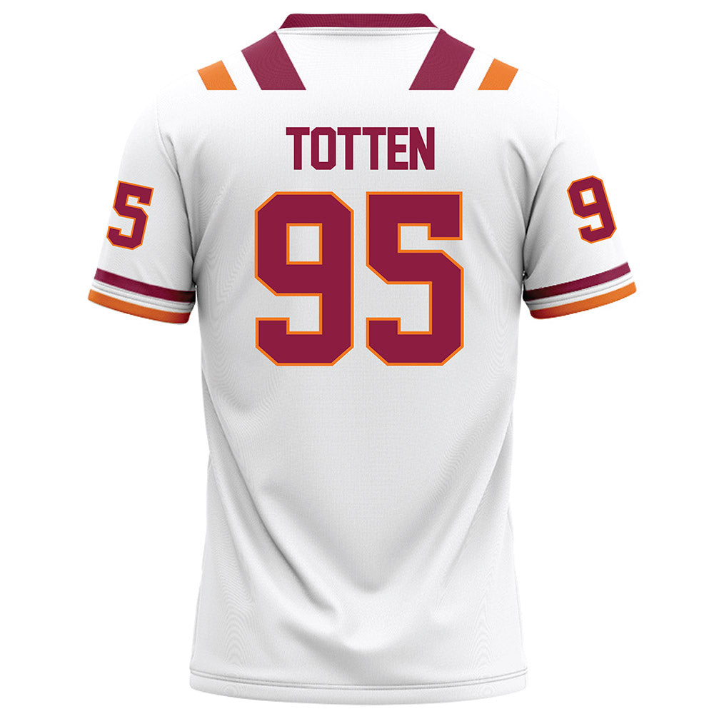 Virginia Tech - NCAA Football : Nathan Totten - White Football Jersey-1