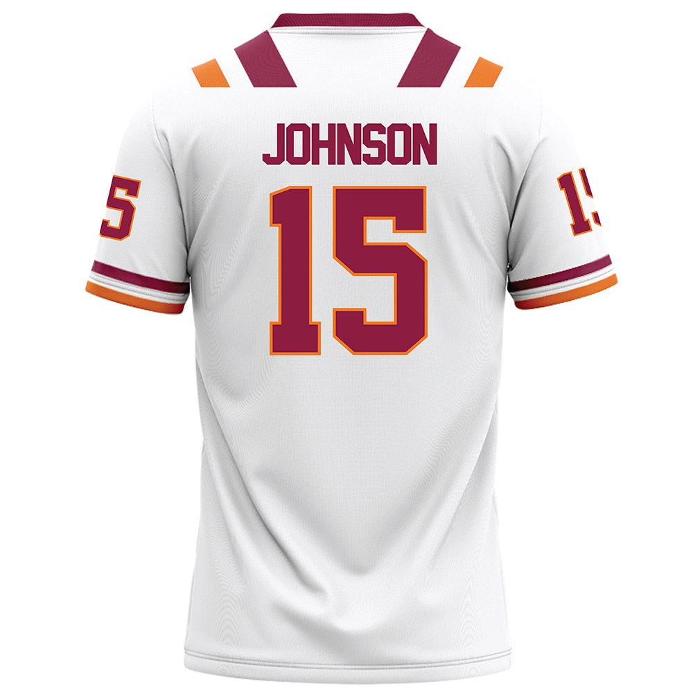 Virginia Tech - NCAA Football : Brennan Johnson - White Football Jersey-1
