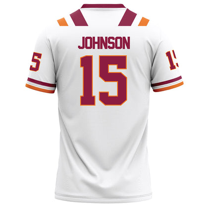 Virginia Tech - NCAA Football : Brennan Johnson - White Football Jersey-1