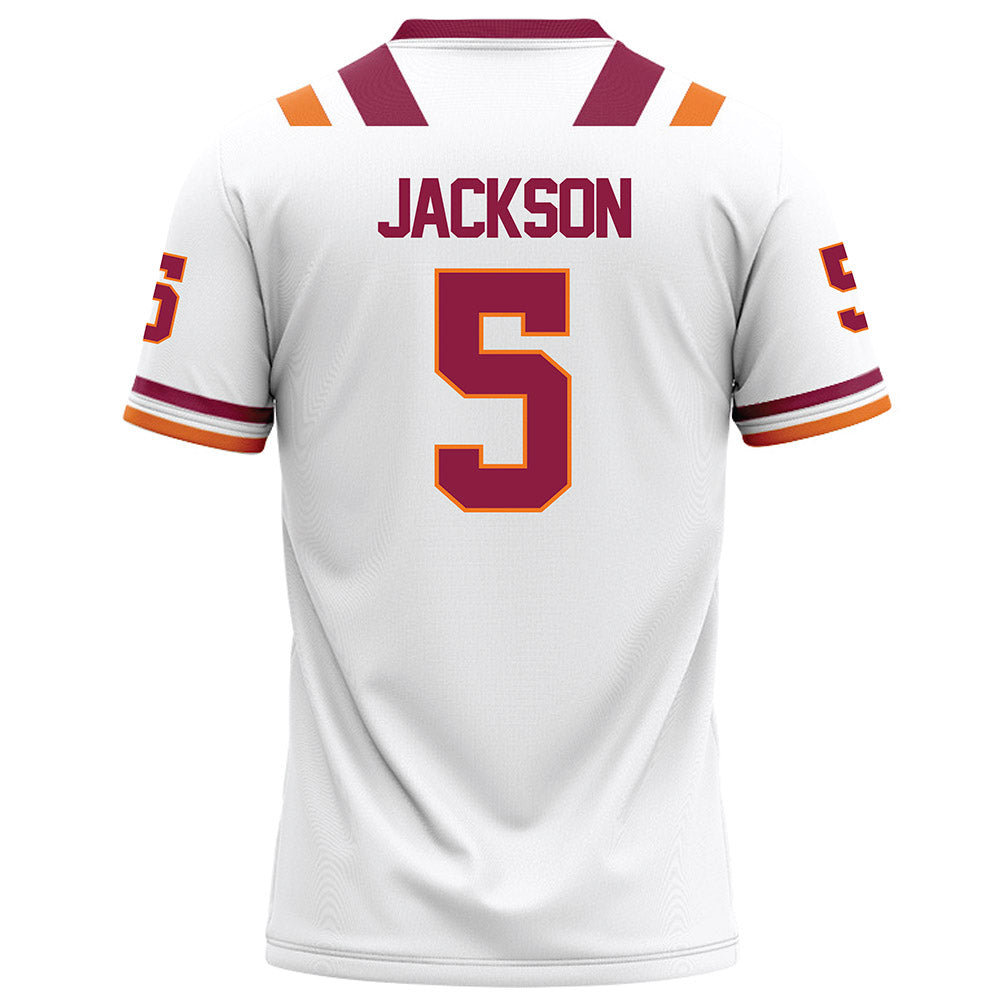 Virginia Tech - NCAA Football : Marlion Jackson - White Football Jersey-1