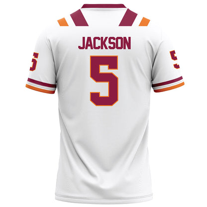 Virginia Tech - NCAA Football : Marlion Jackson - White Football Jersey-1