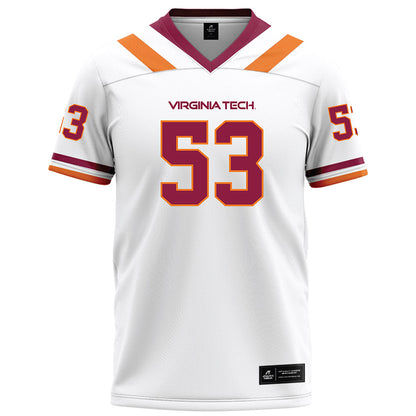 Virginia Tech - NCAA Football : Tommy Ricard - White Football Jersey-0