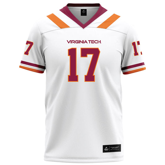 Virginia Tech - NCAA Football : Tyson Flowers - White Football Jersey-0