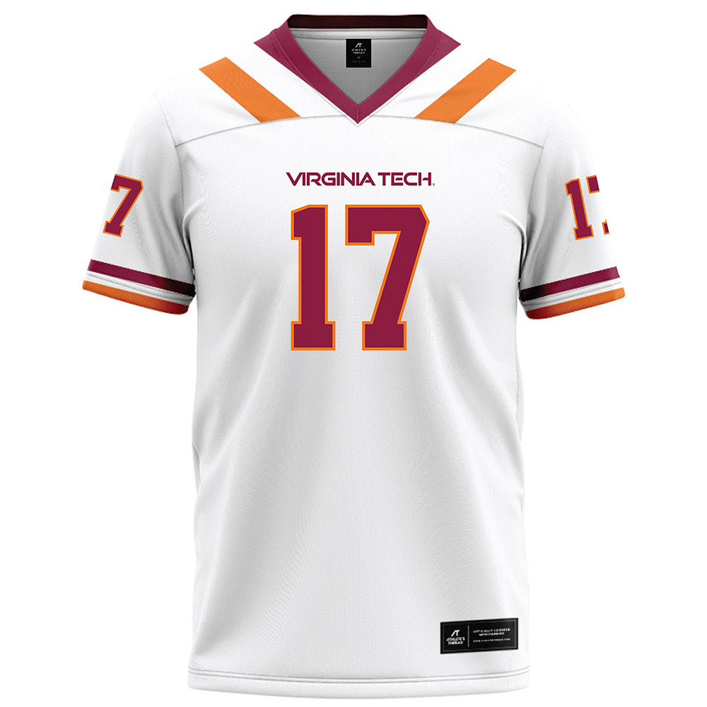 Virginia Tech - NCAA Football : John Love - White Football Jersey-0