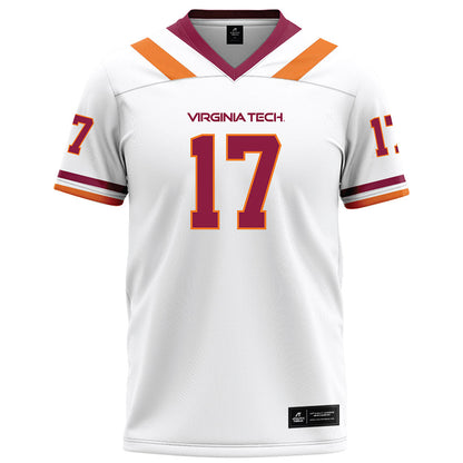 Virginia Tech - NCAA Football : John Love - White Football Jersey-0