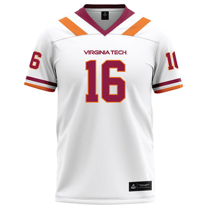 Virginia Tech - NCAA Football : Jeffrey Overton Jr. - White Football Jersey-0