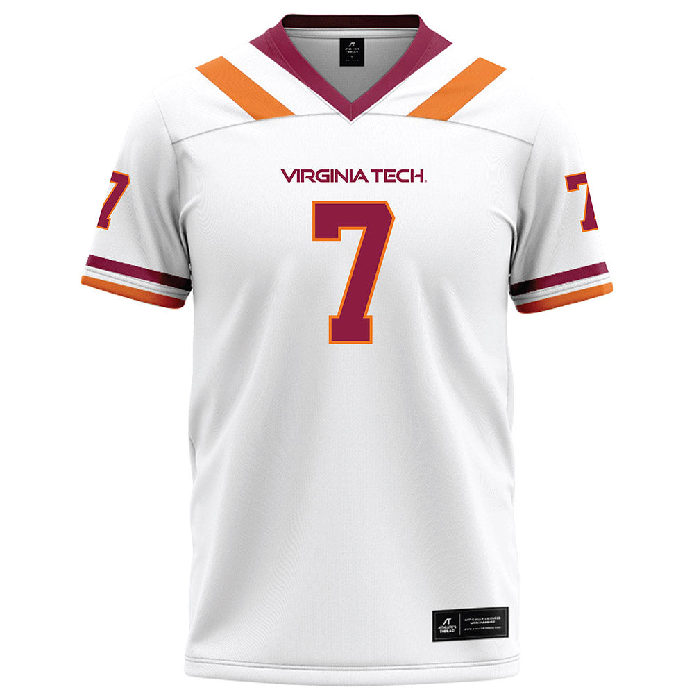 Virginia Tech - NCAA Football : Chanz Wiggins - White Football Jersey-0