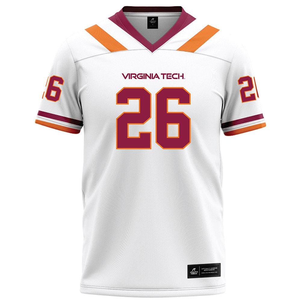 Virginia Tech - NCAA Football : Isaiah Brown-Murray - White Football Jersey-0