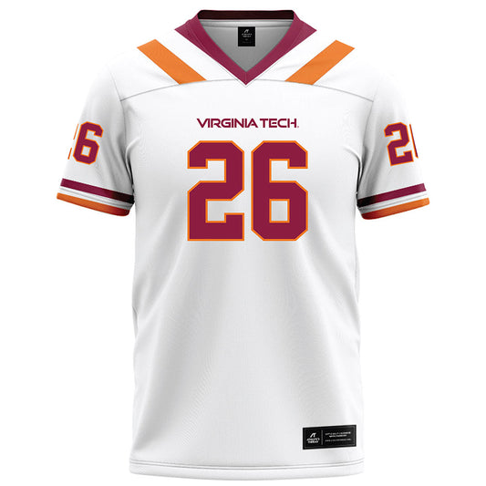 Virginia Tech - NCAA Football : Isaiah Brown-Murray - White Football Jersey-0