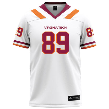 Virginia Tech - NCAA Football : Hudson Zell - White Football Jersey-0