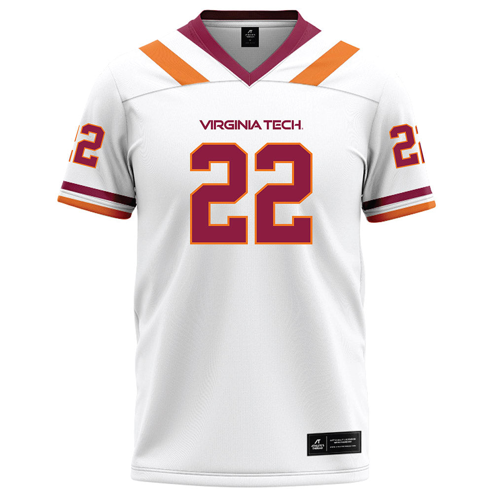 Virginia Tech - NCAA Football : Bryce Baker - White Football Jersey-0