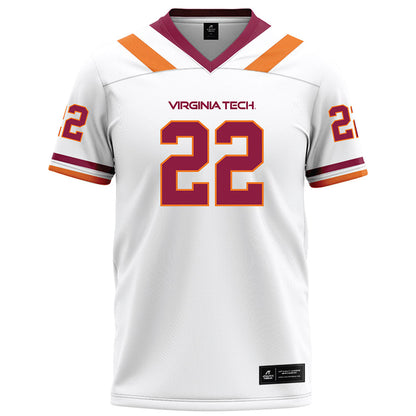 Virginia Tech - NCAA Football : Bryce Baker - White Football Jersey-0