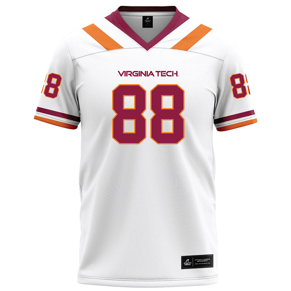 Virginia Tech - NCAA Football : Christian Evans - White Football Jersey-0