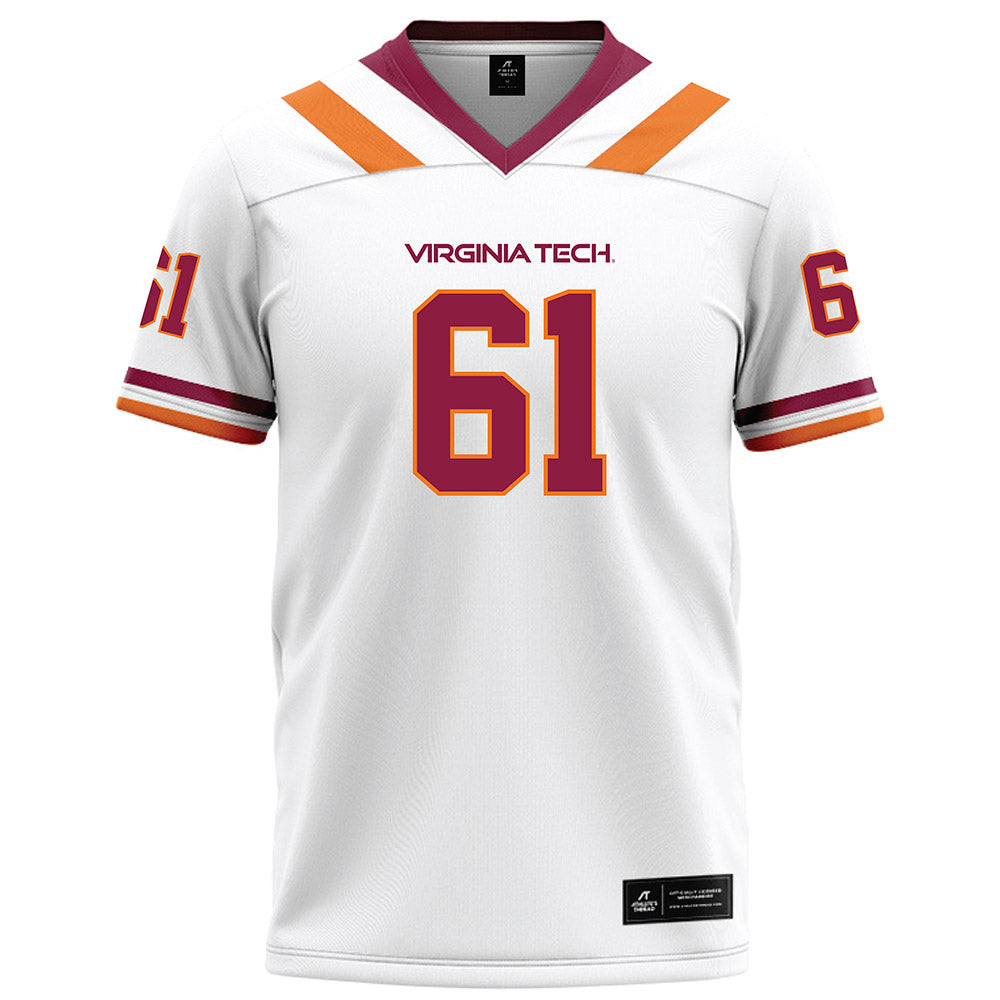 Virginia Tech - NCAA Football : Justin Bell - White Football Jersey-0