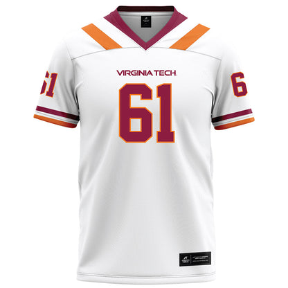 Virginia Tech - NCAA Football : Justin Bell - White Football Jersey-0