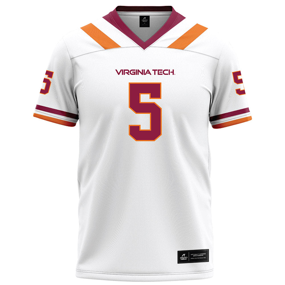 Virginia Tech - NCAA Football : Marlion Jackson - White Football Jersey-0