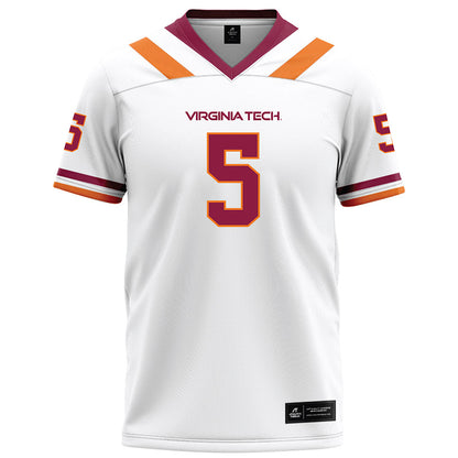 Virginia Tech - NCAA Football : Marlion Jackson - White Football Jersey-0