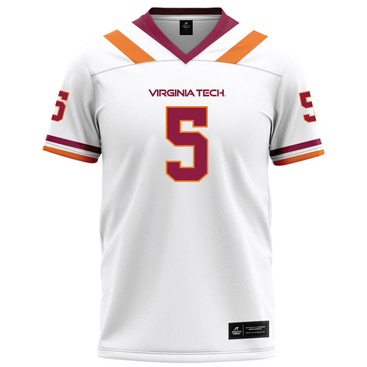 Virginia Tech - NCAA Football : Marlion Jackson - White Football Jersey-0