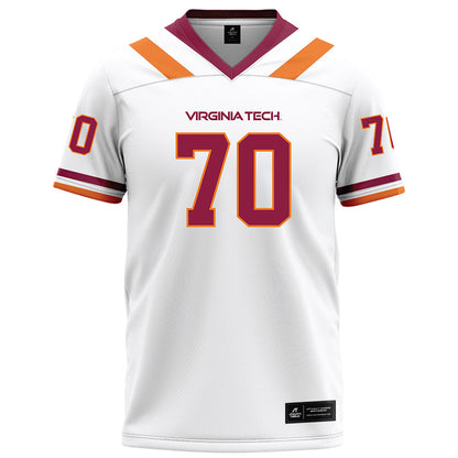 Virginia Tech - NCAA Football : Logan Howland - White Football Jersey-0