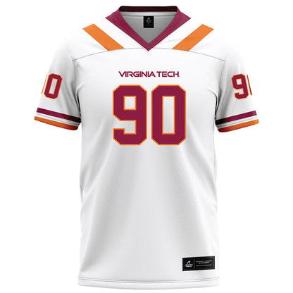 Virginia Tech - NCAA Football : Andrew Hanchuk - White Football Jersey-0
