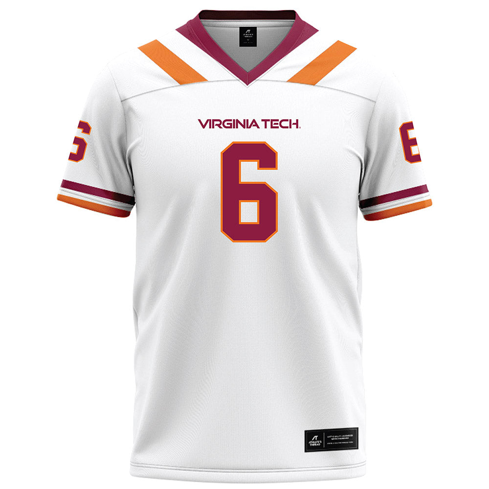 Virginia Tech - NCAA Football : Jordan Bass - White Football Jersey-0