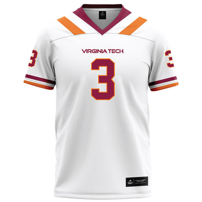 Virginia Tech - NCAA Football : Kaleb Spencer - White Football Jersey-0