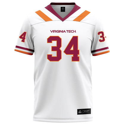 Virginia Tech - NCAA Football : Cortez Harris - White Football Jersey-0