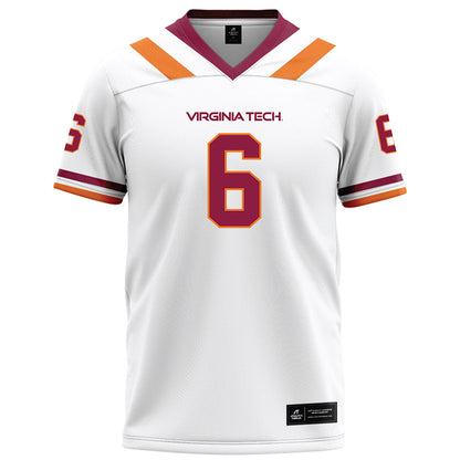 Virginia Tech - NCAA Football : Keylen Adams - White Football Jersey-0
