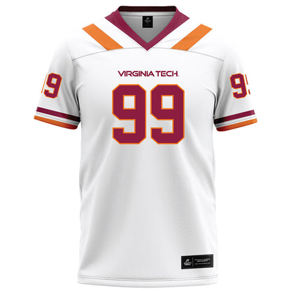 Virginia Tech - NCAA Football : Emmett Laws - White Football Jersey-0
