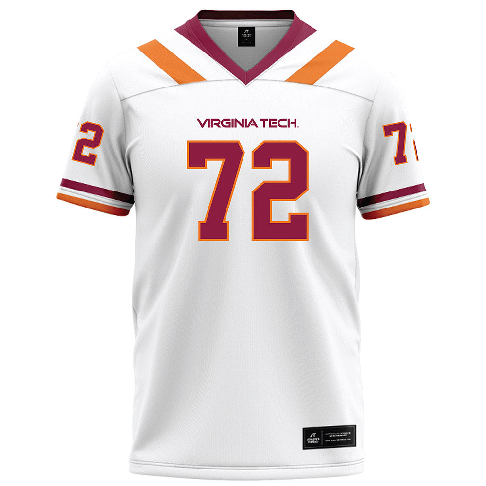Virginia Tech - NCAA Football : Justin Terry - White Football Jersey-0