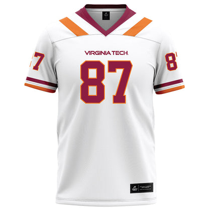 Virginia Tech - NCAA Football : Harrison Saint Germain - White Football Jersey-0