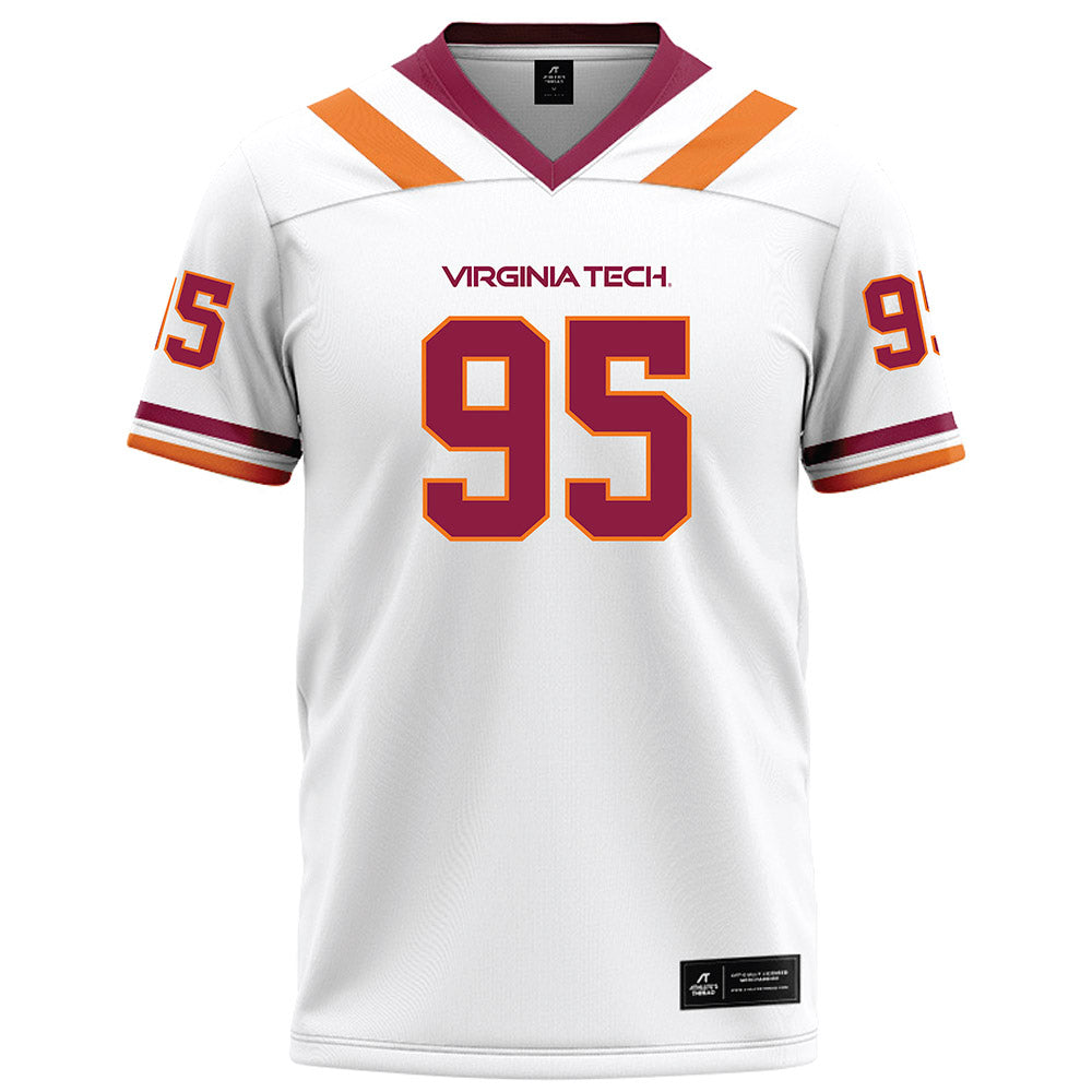 Virginia Tech - NCAA Football : Nathan Totten - White Football Jersey-0